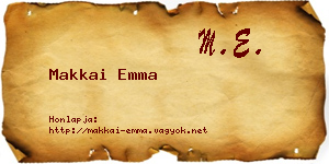 Makkai Emma névjegykártya